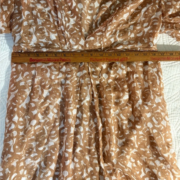 Diane Von Furstenberg Sheer Silk Cotton Cover Up Dress Medium - Picture 3 of 5